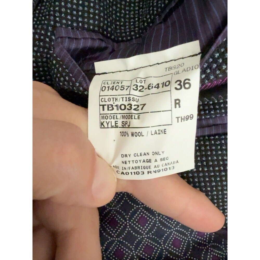 Ted Baker Blazer Mens 36R Gray Wool Endurance Kyle SPJ Two Button Sport Coat - Picture 5 of 9